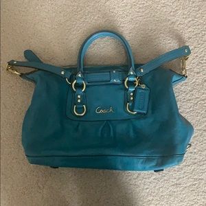 Beautiful teal Coach handbag